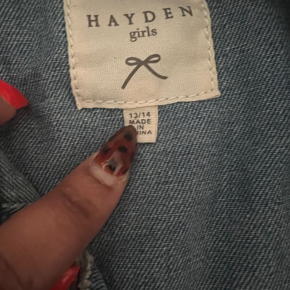 Denim Ruffle Hem Jacket - Picture 2 of 2